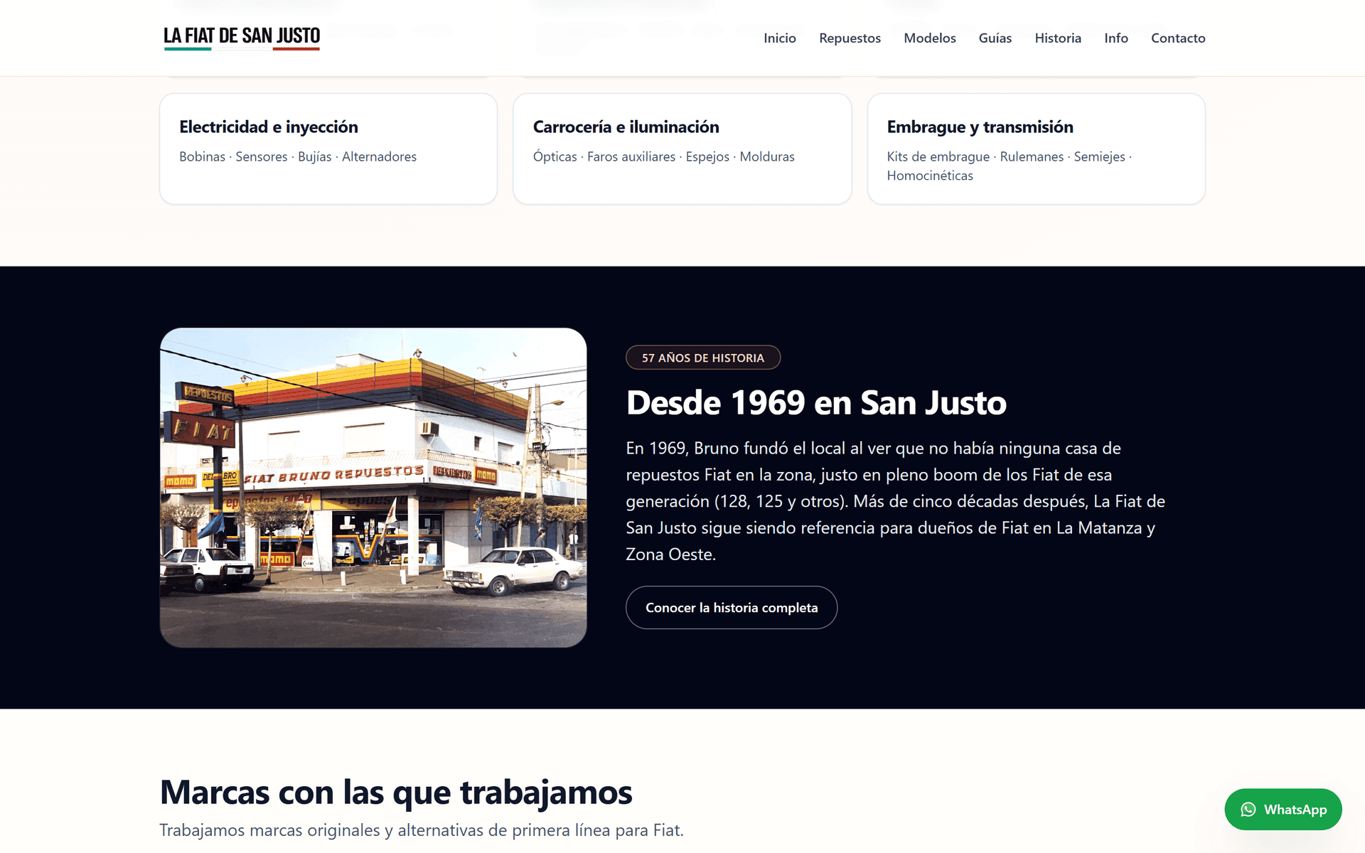 La Fiat de San Justo — Web — Ubicación y contacto